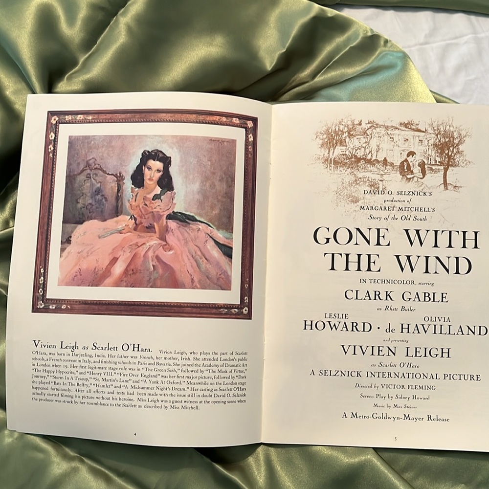 Gone With the Wind Movie Pamphlet Vintage reproduction 1999. - Picture 2 of 12